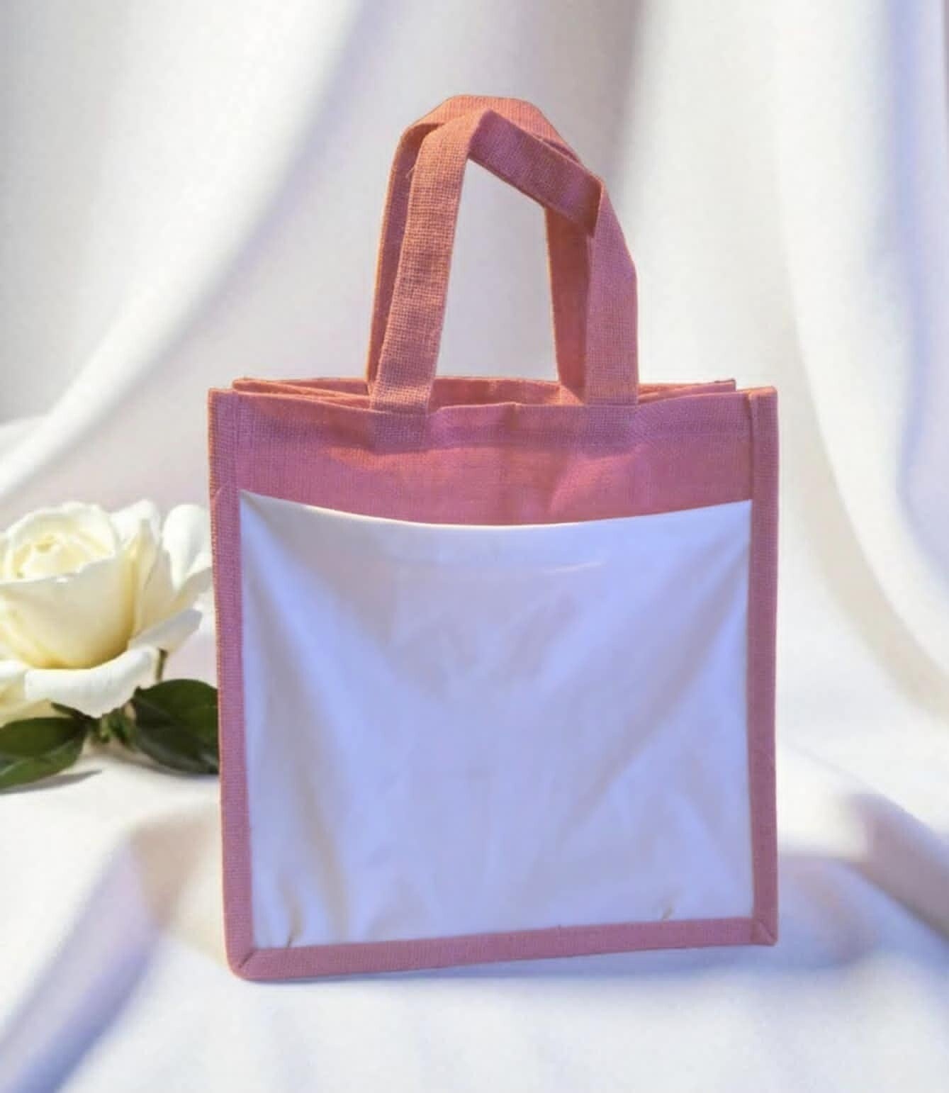 -Jute Bag- Pink