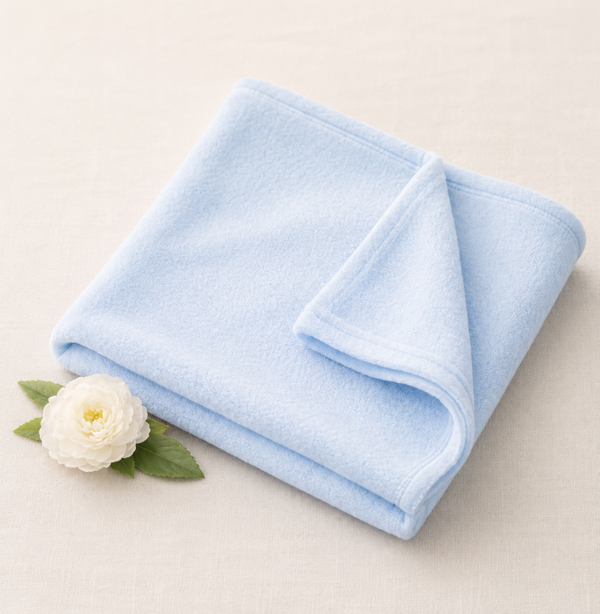 -Fleece Baby Blanket -Blue
