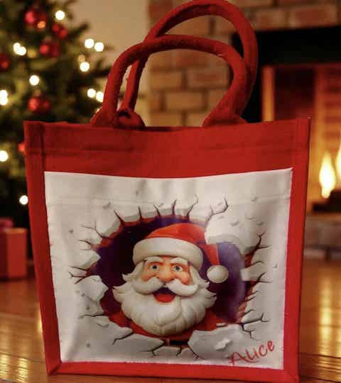 -Jute Bag- Red