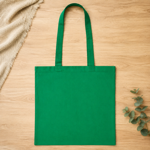 -Green Cotton Tote Bag