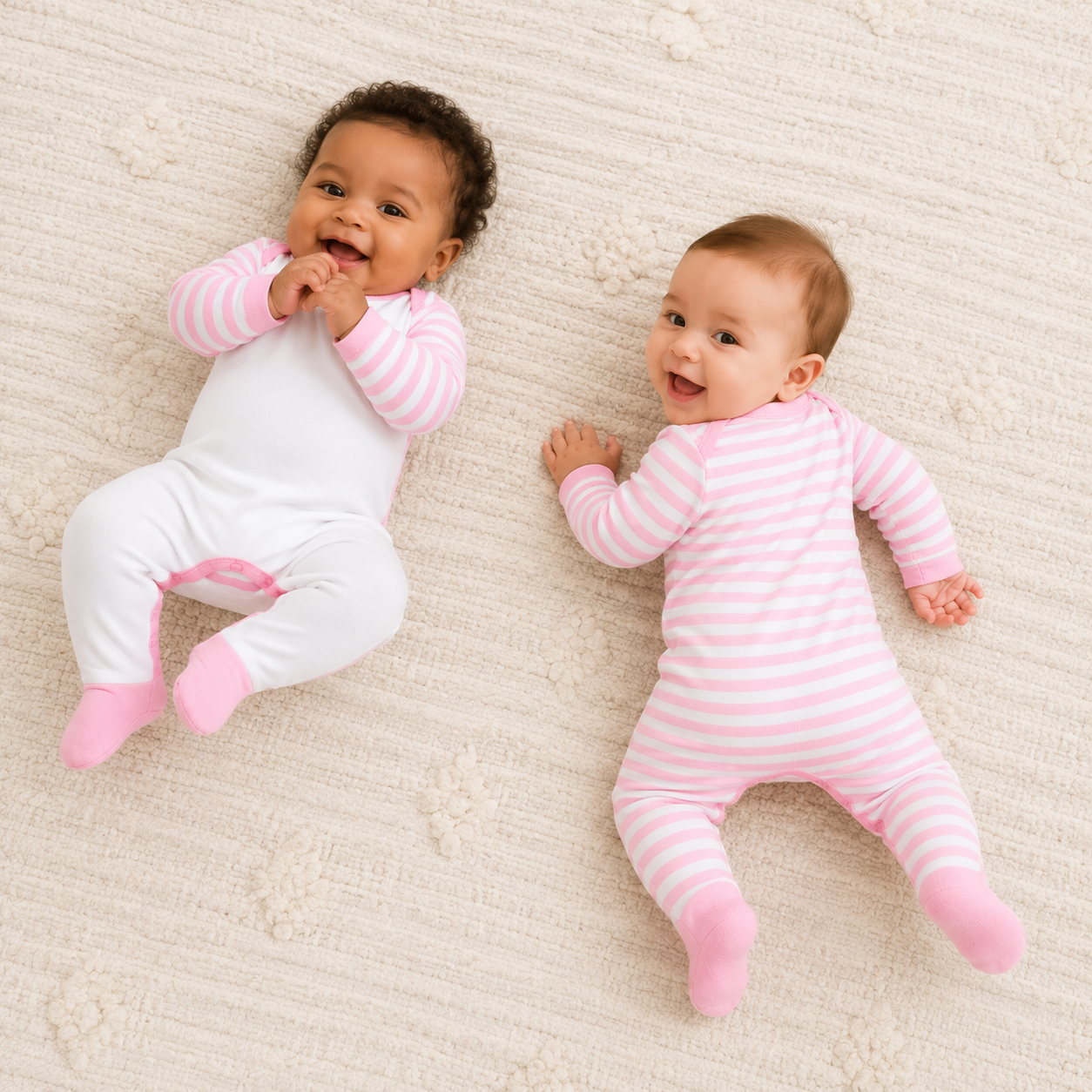 -Sublimation Romper -Pink Stripes