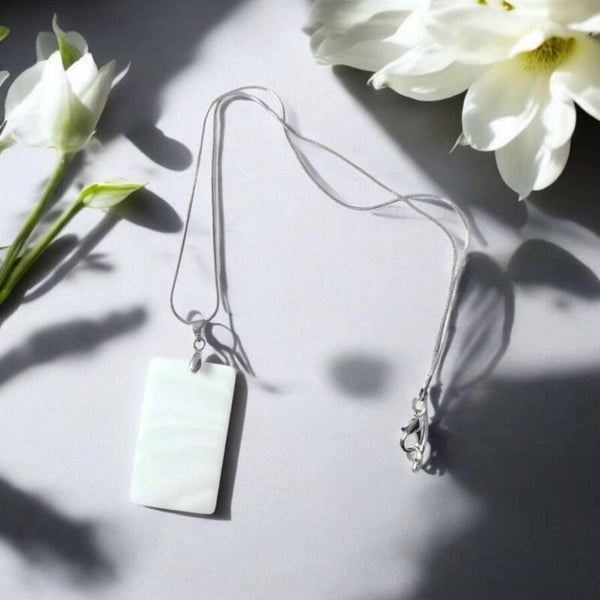 -Seashell Rectangle Pendant