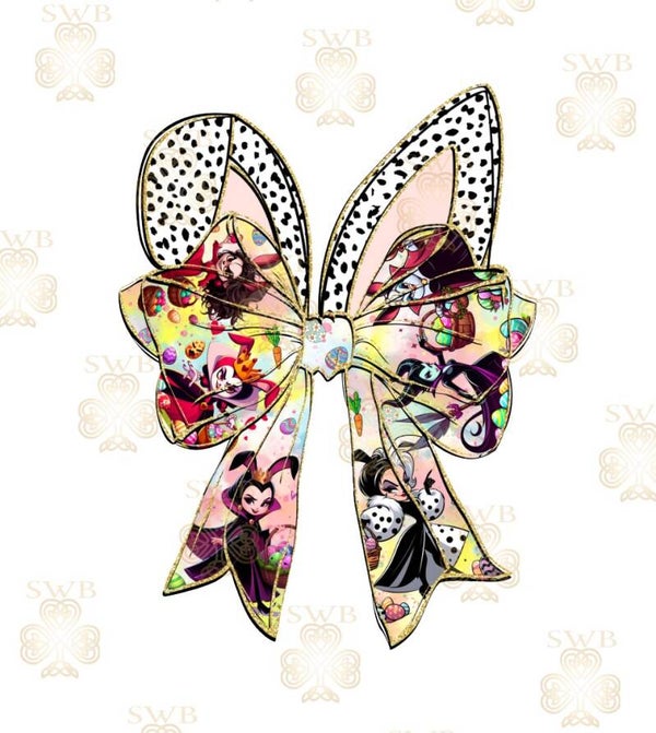 DTF or UVDTF Print - Easter Bow Maleficient