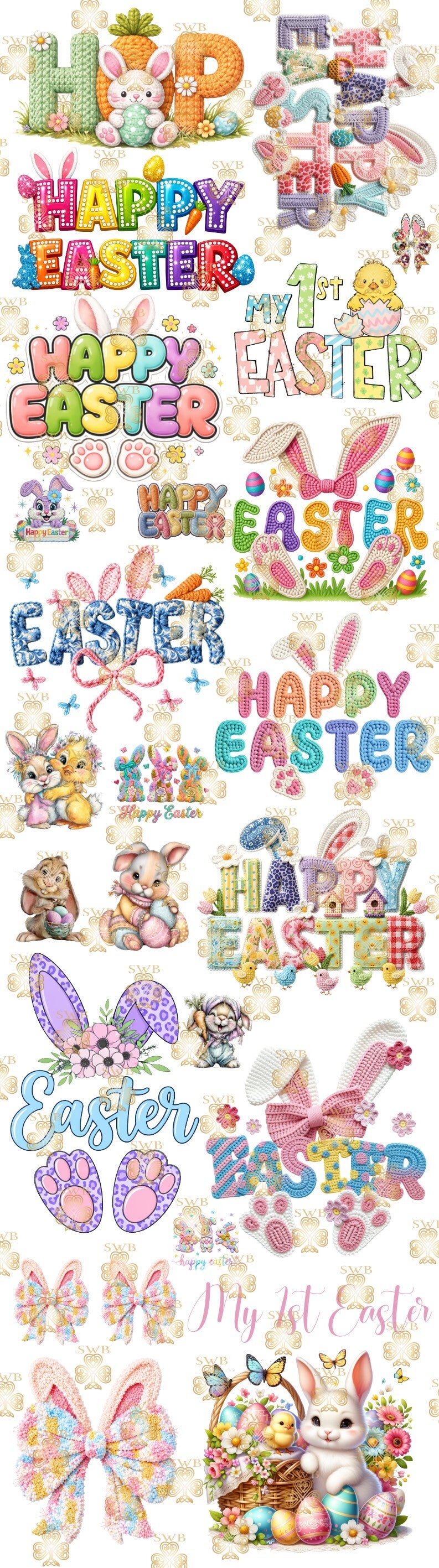 -Easter Gang Sheet -1 Meter