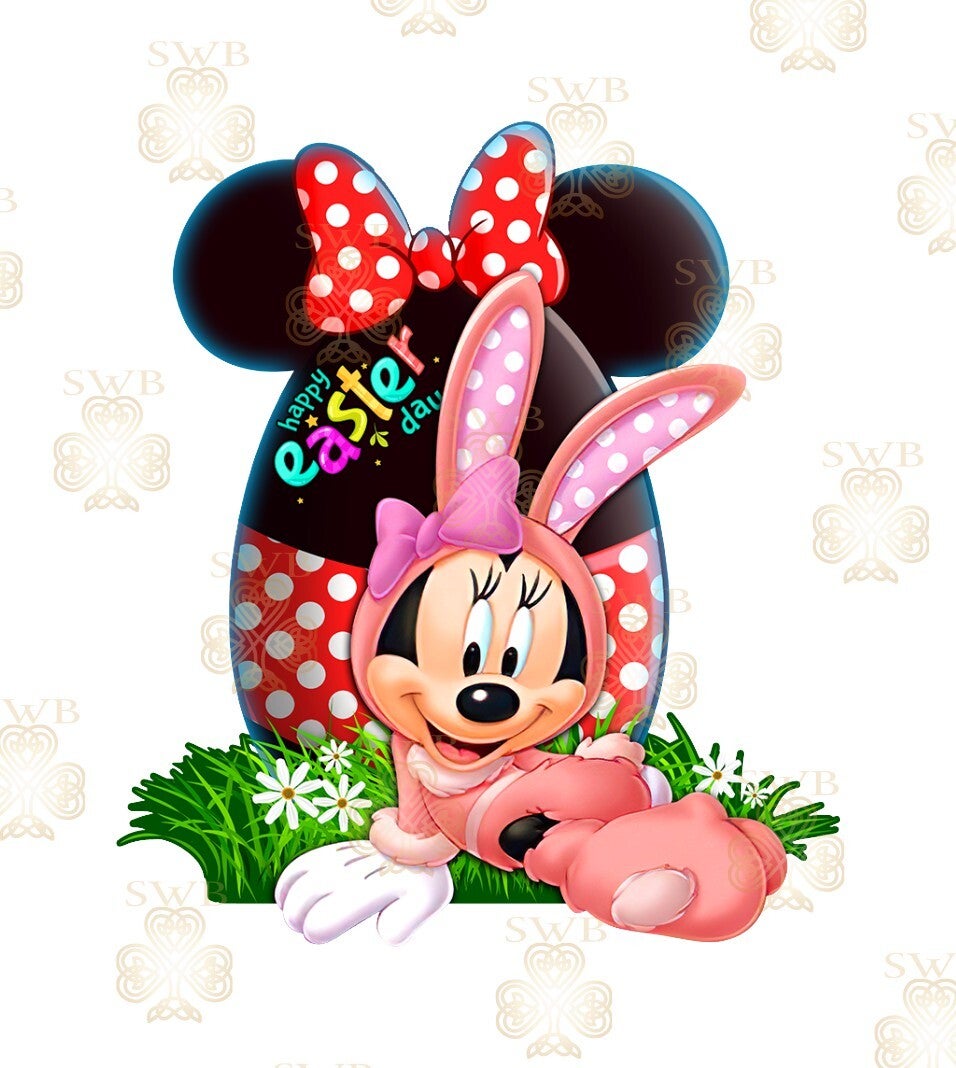 DTF or UVDTF Print - Easter Egg Minnie Mouse