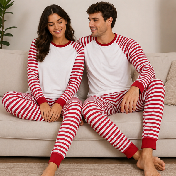 -Adults Red Stripe Pyjamas