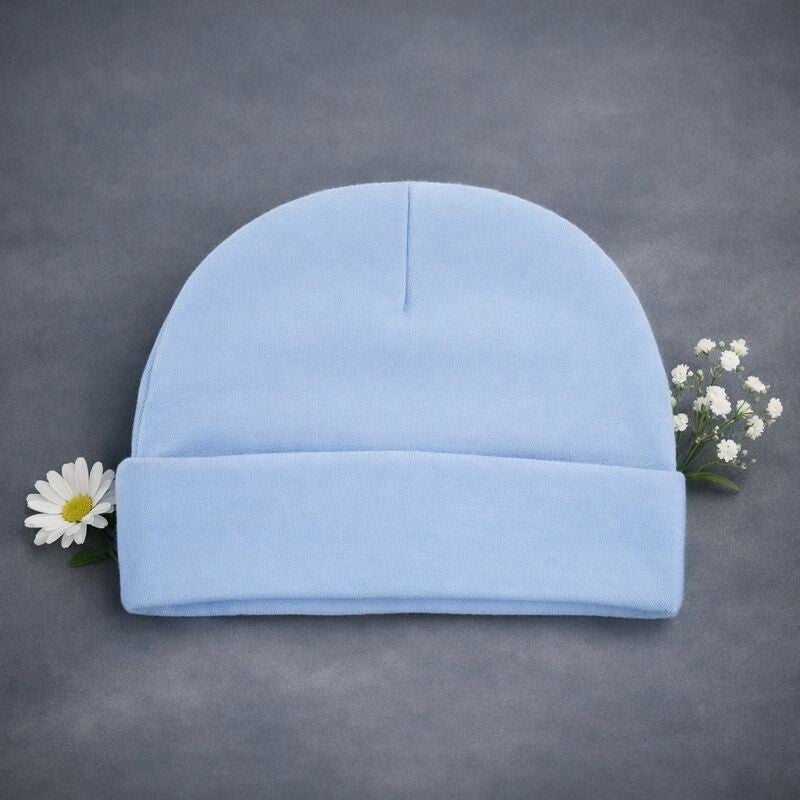-Baby Beanie Hat - Baby Blue
