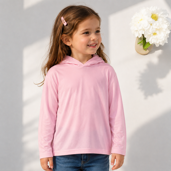 -Kids Lightweight Pink Hoodie