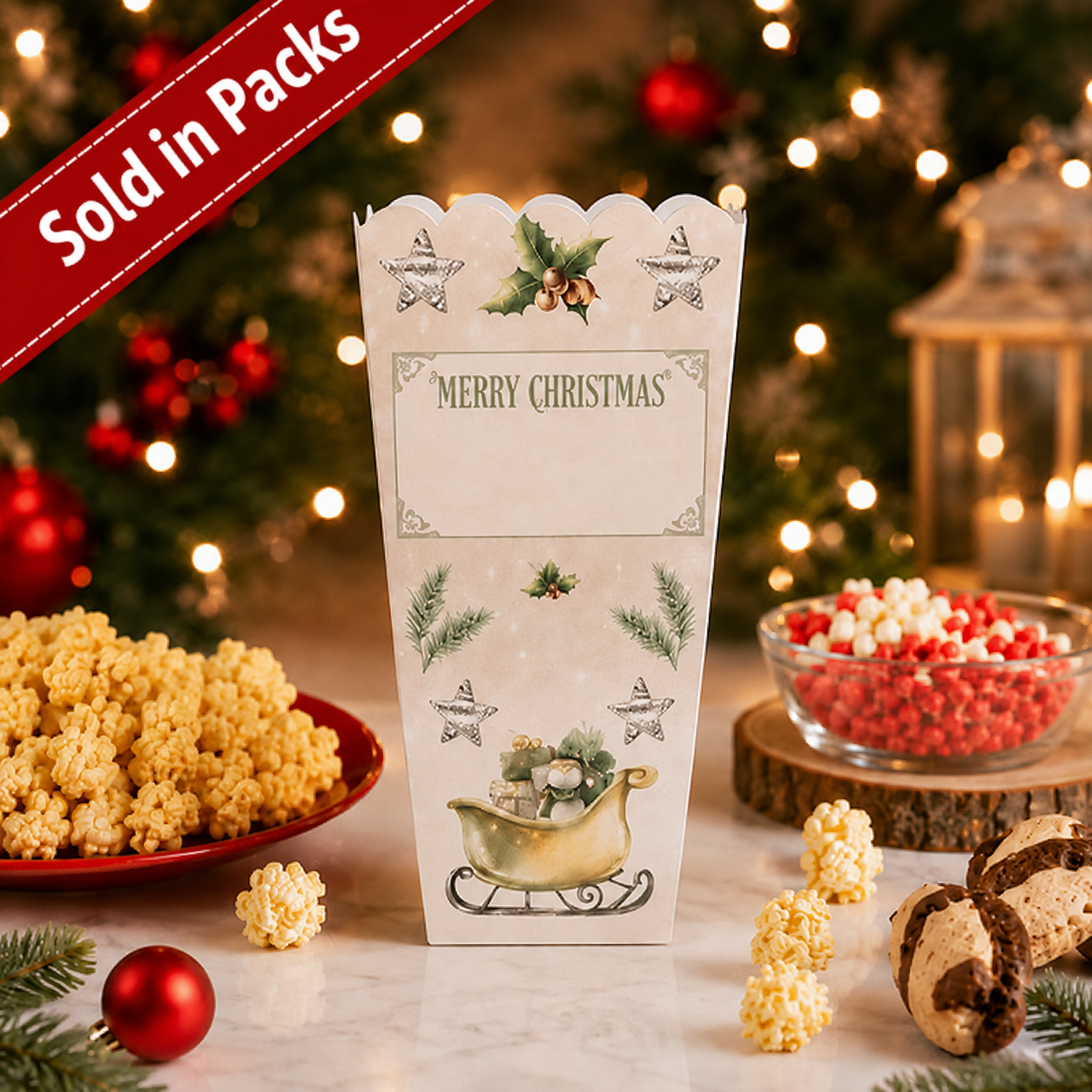 -Christmas Eve Popcorn Tub