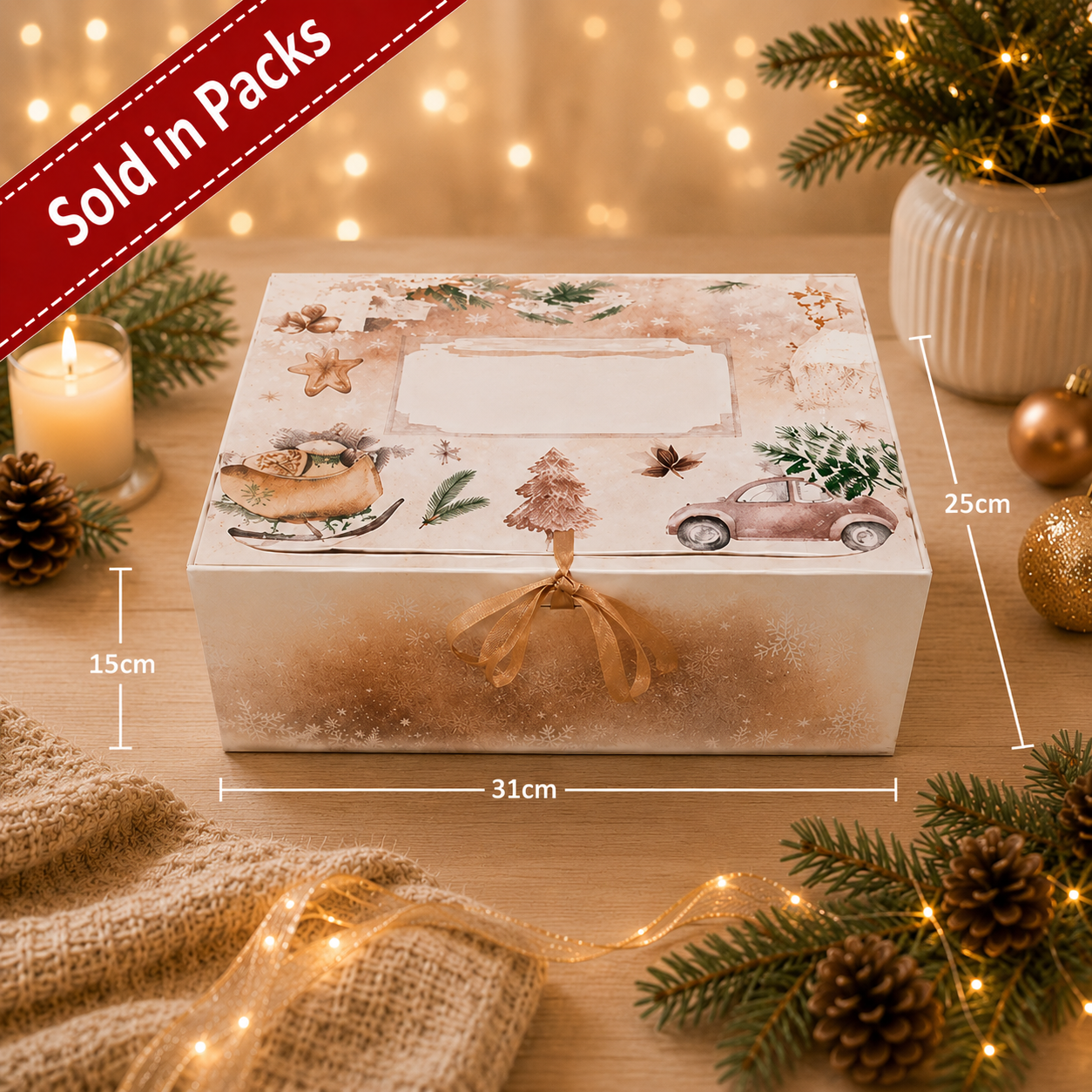-Christmas Eve Christmas Box -Large 31x25x15cm