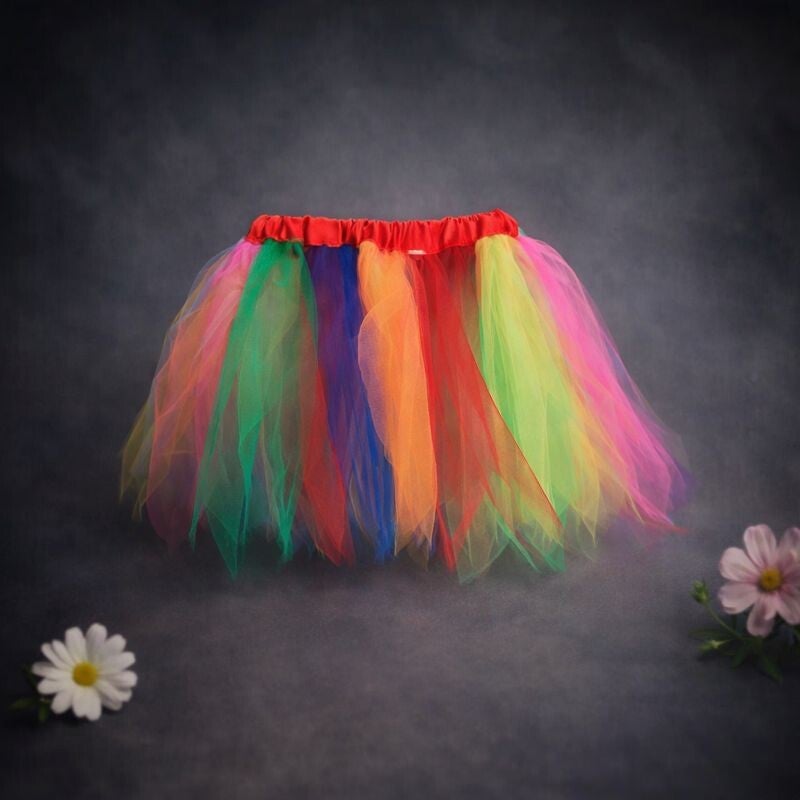 -Rainbow net tutu-Single layered-Child size