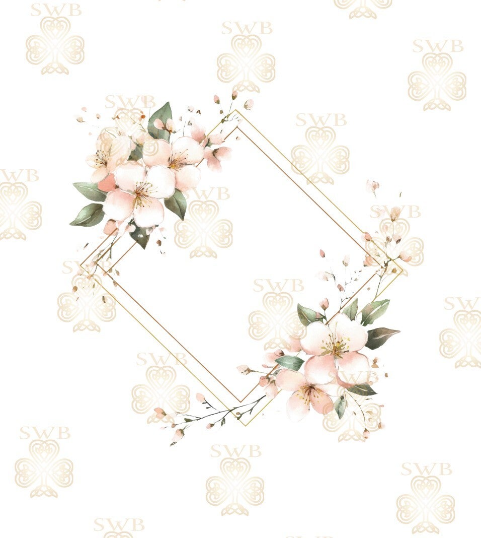 DTF or UVDTF Print -Floral Frame #10