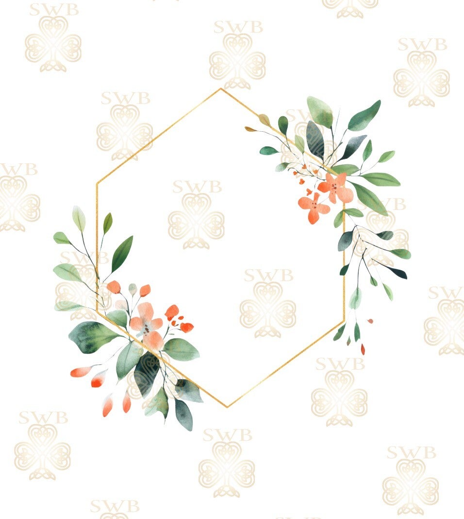 DTF or UVDTF Print -Floral Frame #11