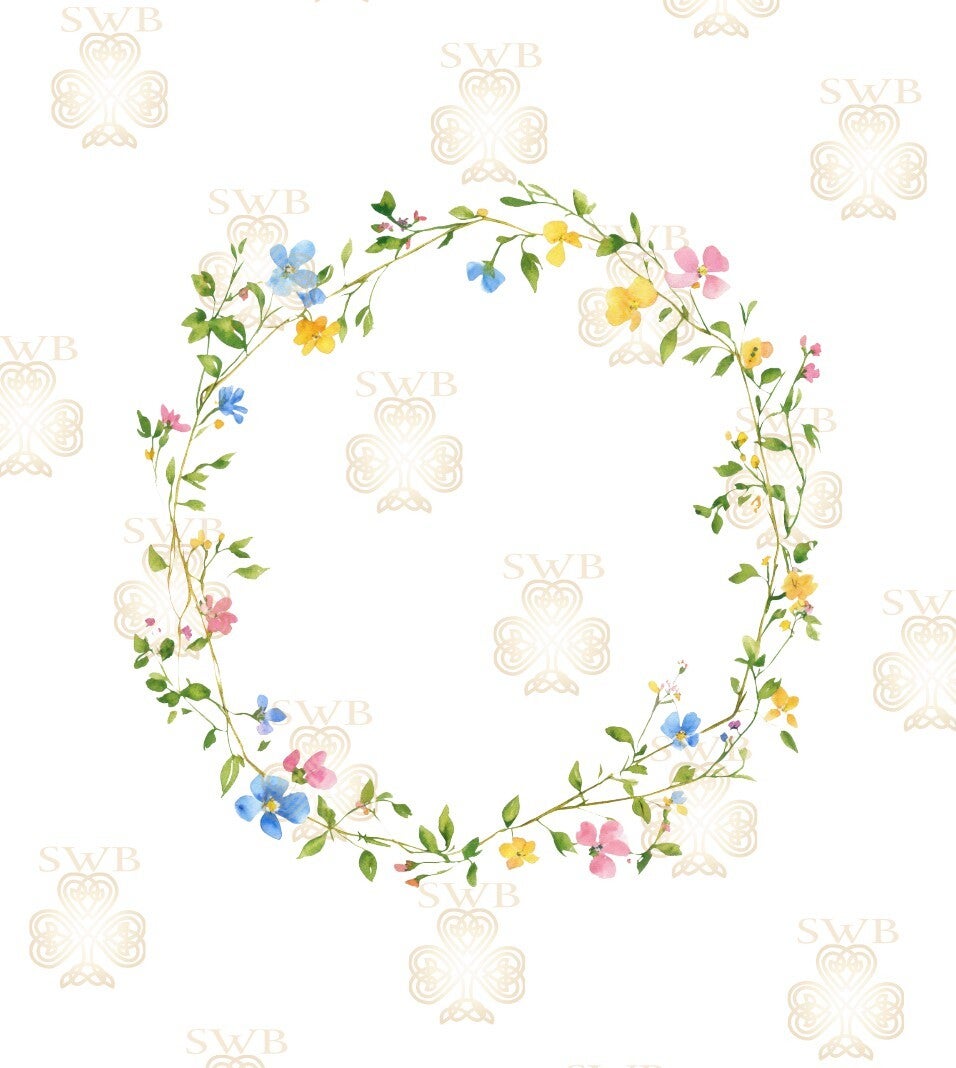 DTF or UVDTF Print -Floral Frame #12