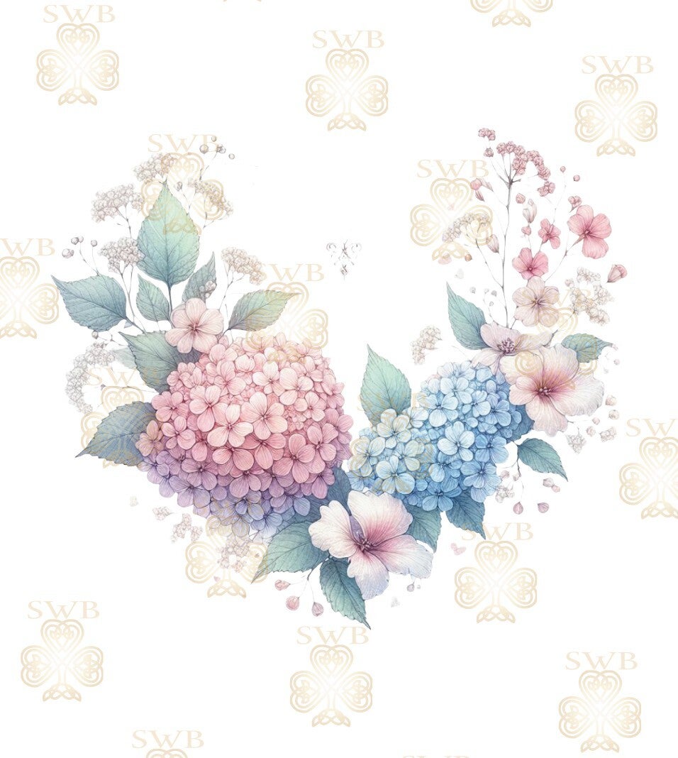 DTF or UVDTF Print -Floral Frame #19