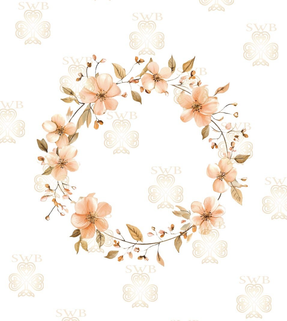 DTF or UVDTF Print -Floral Frame #20