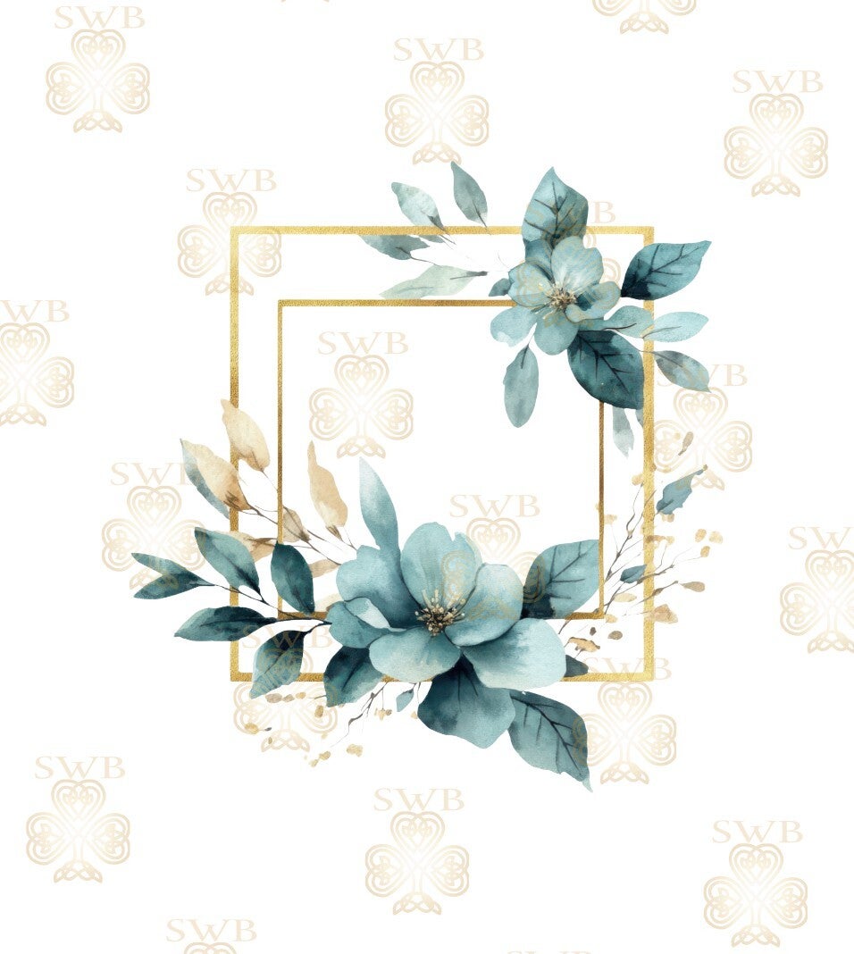 DTF or UVDTF Print -Floral Frame #4
