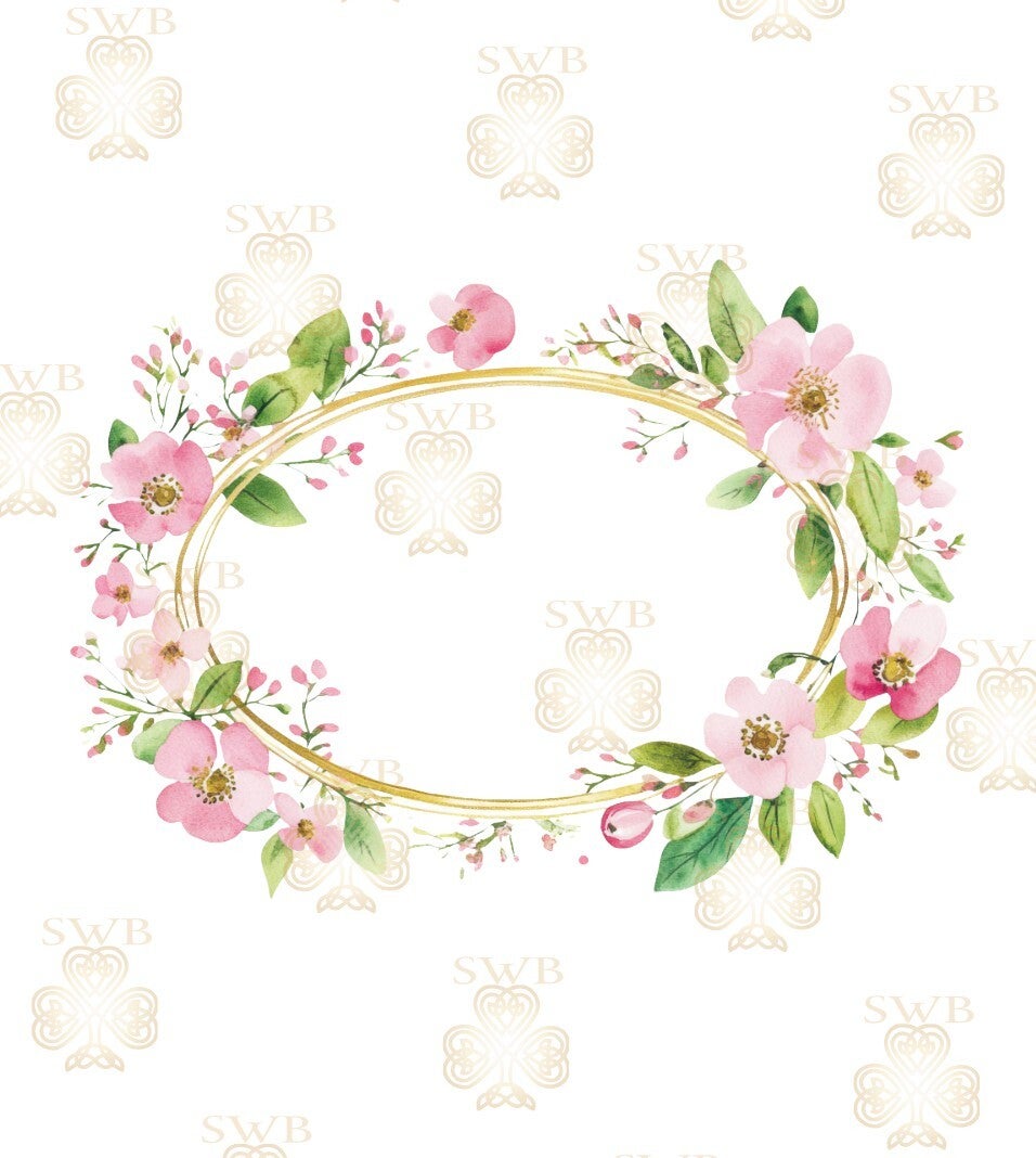 DTF or UVDTF Print -Floral Frame #8