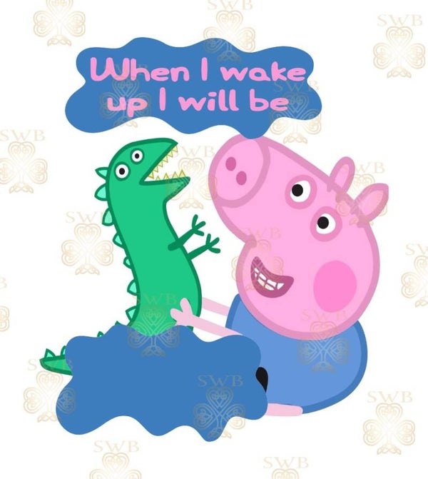 DTF or UVDTF Print -George Pig Pjs #1