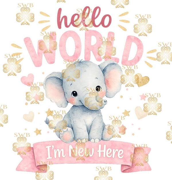 DTF or UVDTF Print -Hello World #1