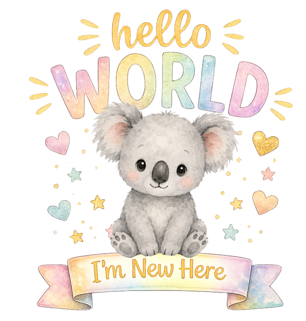 DTF or UVDTF Print -Hello World #11