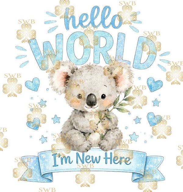 DTF or UVDTF Print -Hello World #16