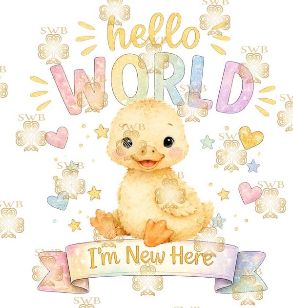 DTF or UVDTF Print -Hello World #17