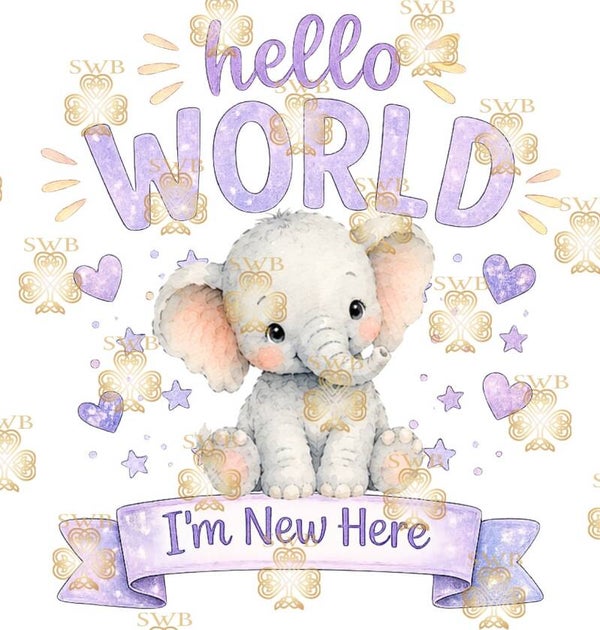 DTF or UVDTF Print -Hello World #18