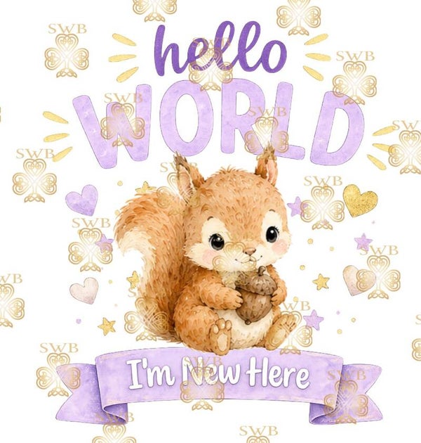 DTF or UVDTF Print -Hello World #3