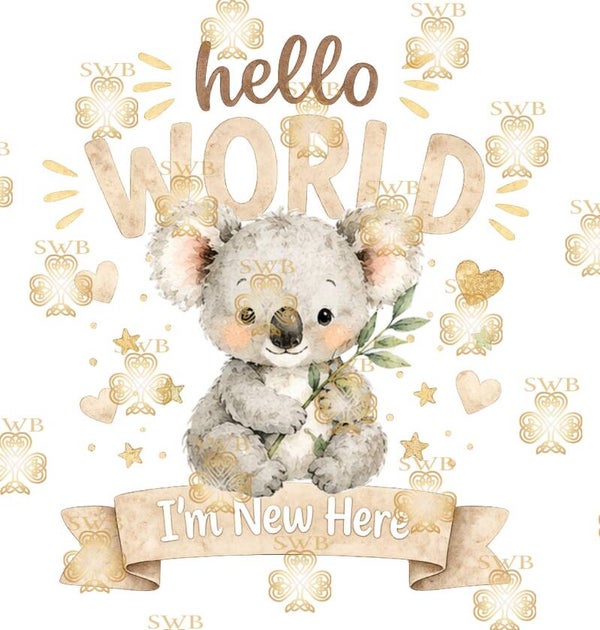 DTF or UVDTF Print -Hello World #4