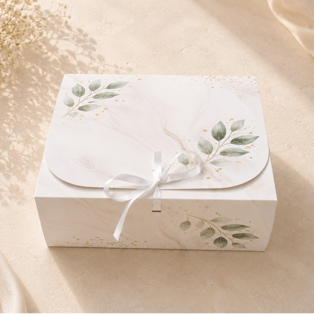 -Special Occasion Gift Box - Leaf -31 x 26 x 12 cm