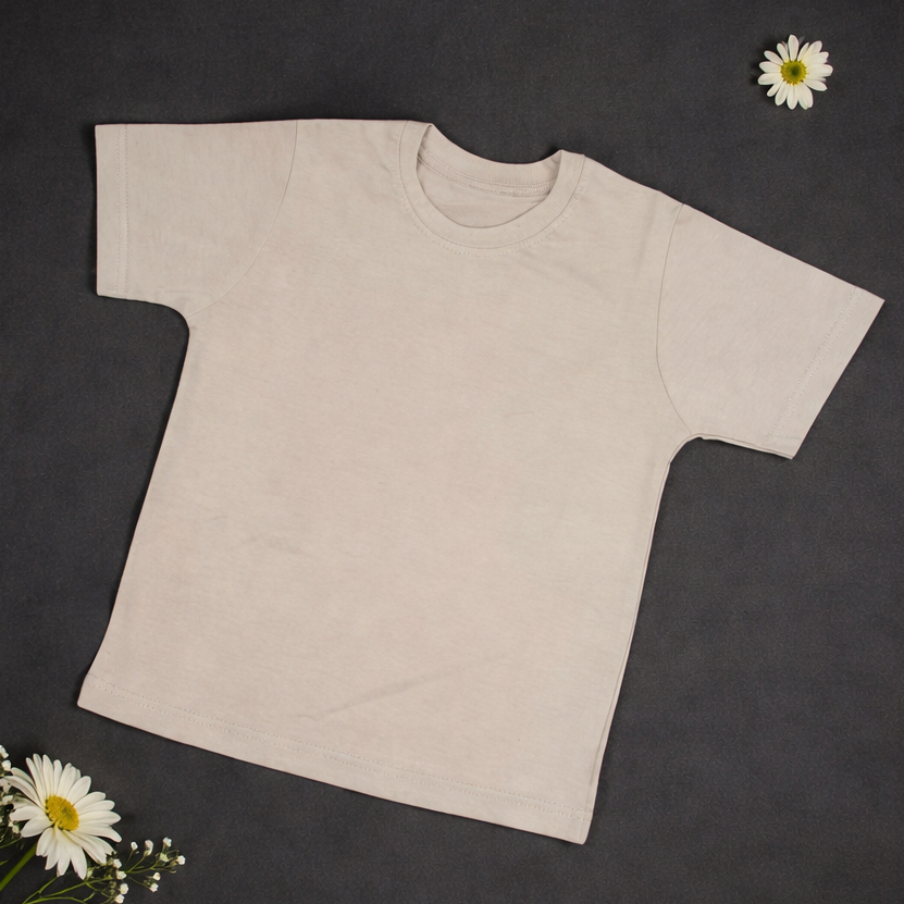-Kids COTTON Tshirt-Beige
