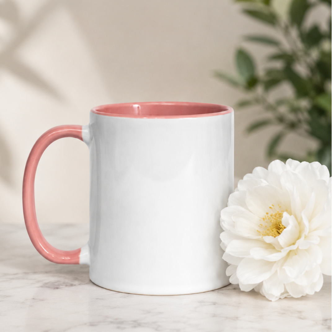 -Sublimation Mug- Pink Inner & Handle