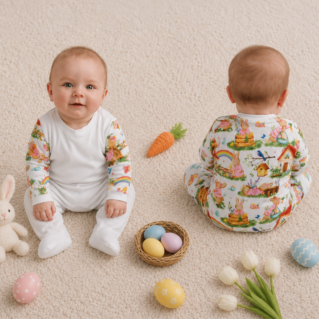 -Sublimation Romper -Easter Girls