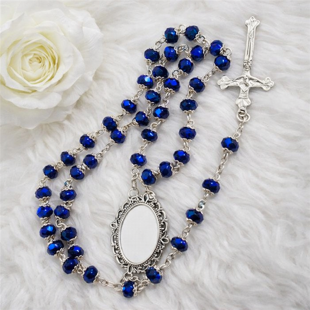 -Sublimation Rosary Beads - Blue