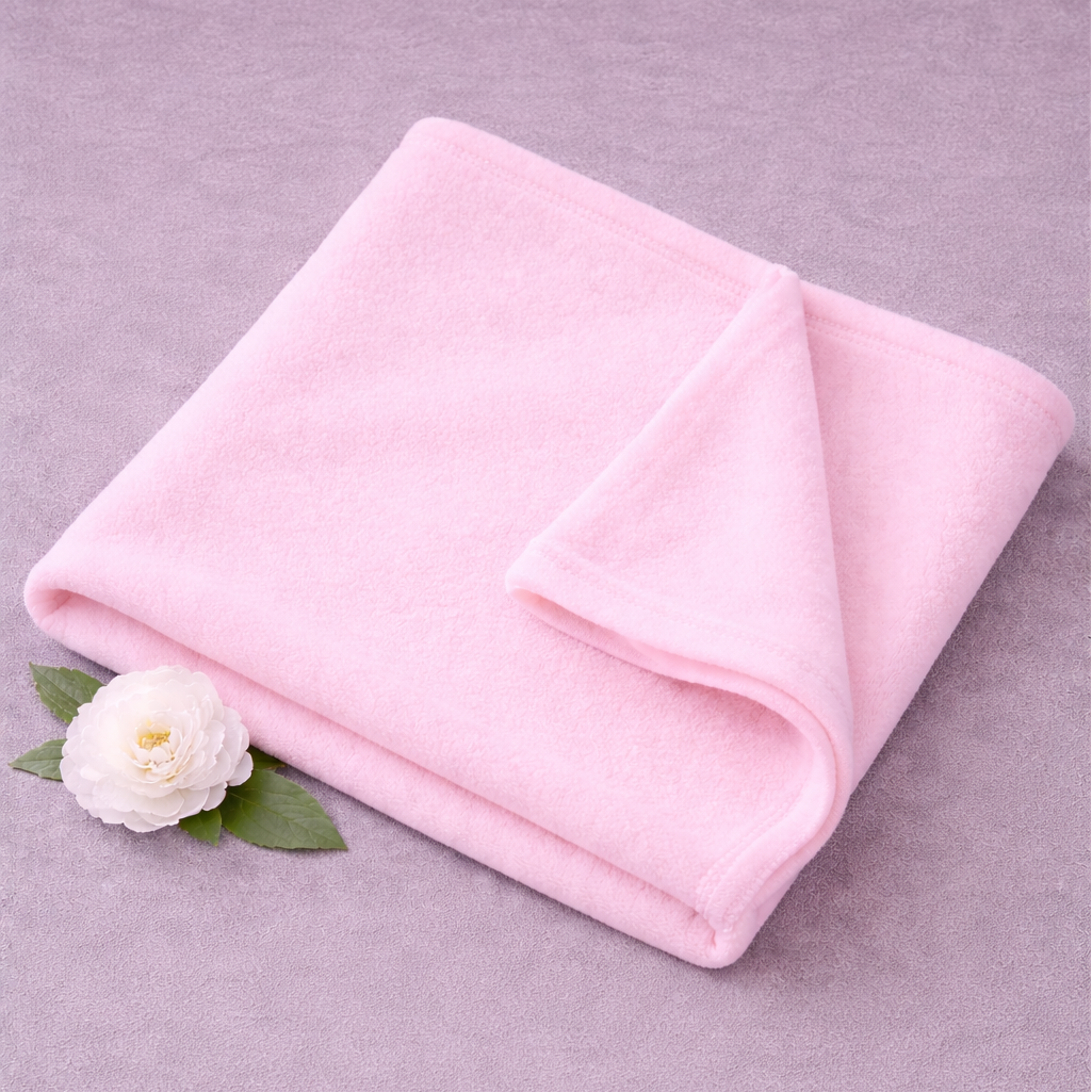 -Fleece Baby Blanket -Pink