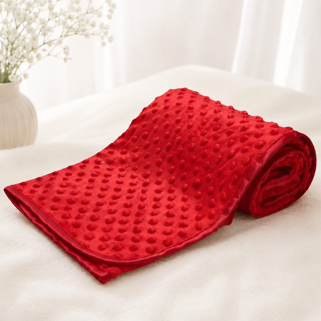 -Dimple Baby Blanket- Red