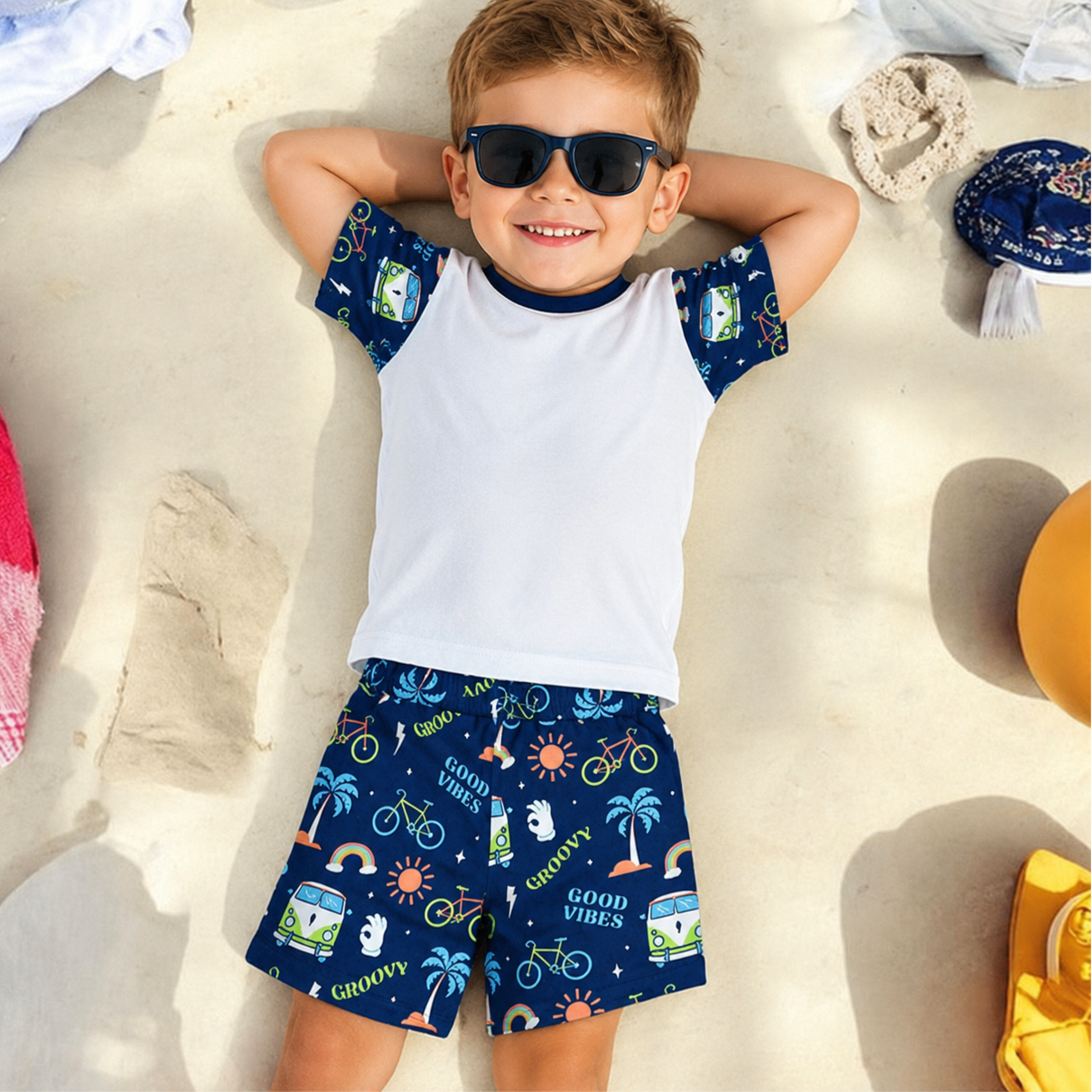 -Summer Vibes SHORTS Set- Boys