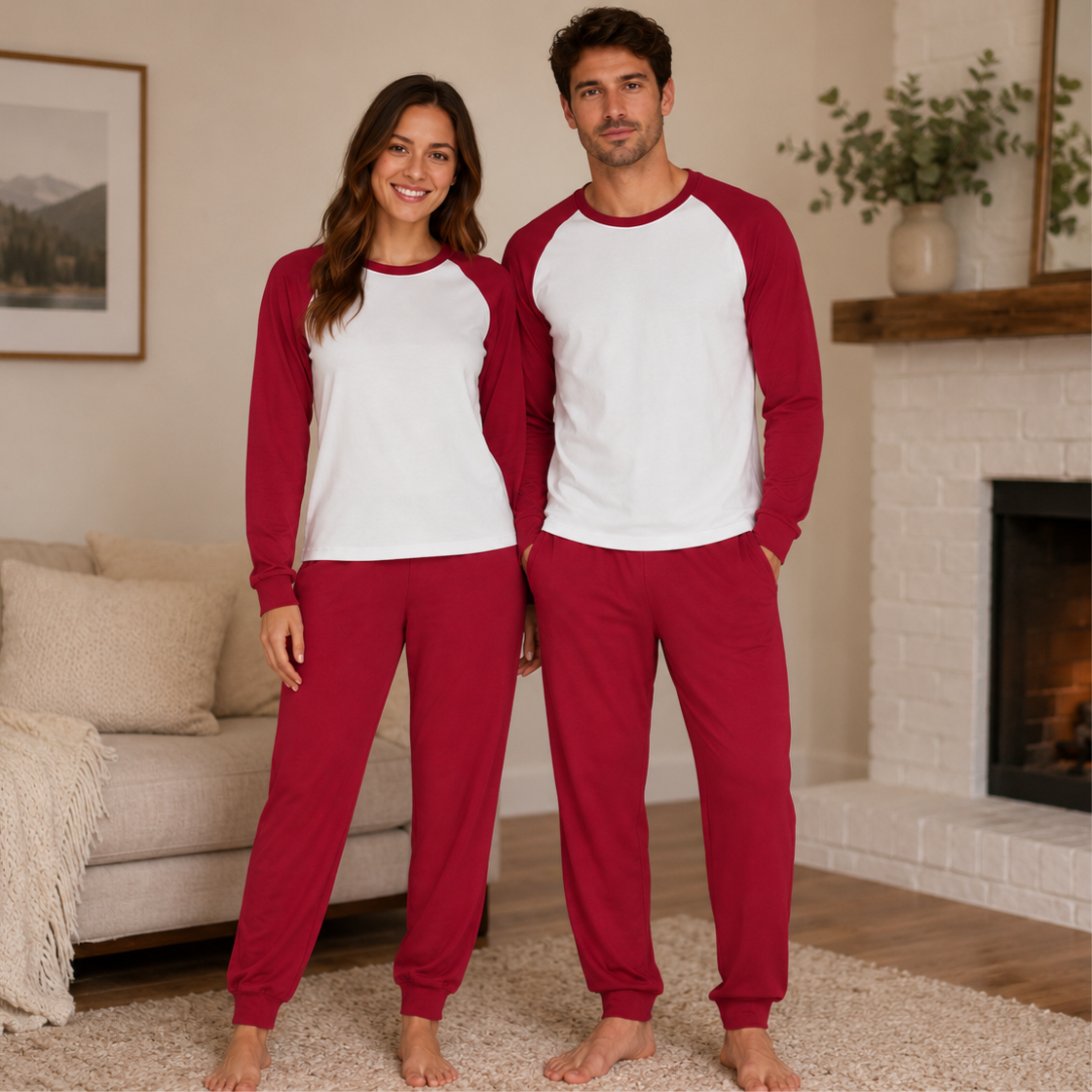 -Adults Red Pyjamas