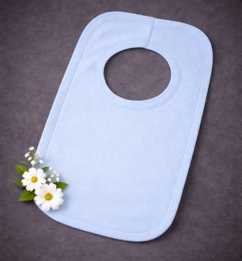 -Baby Pull Over Bib- Baby Blue