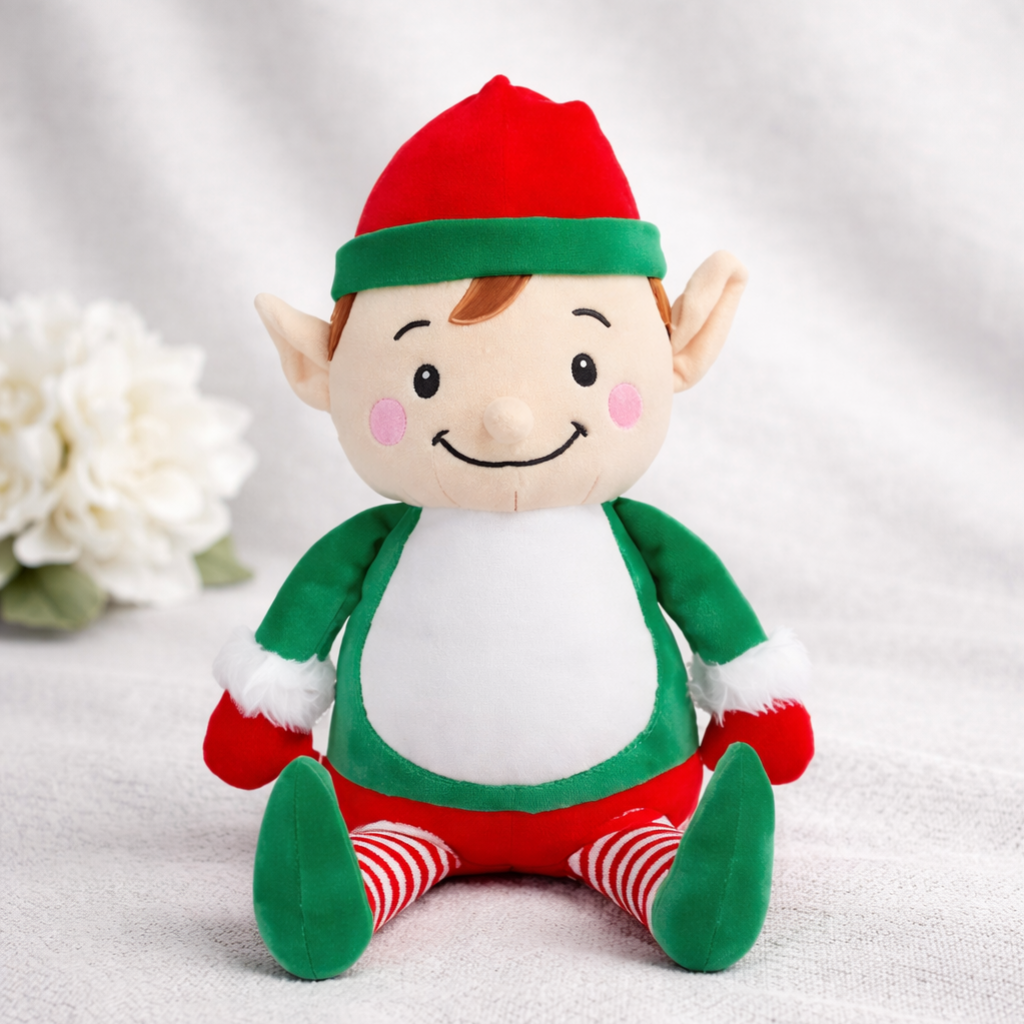 -Sublimation Elf Plush Teddy -33cm sitting