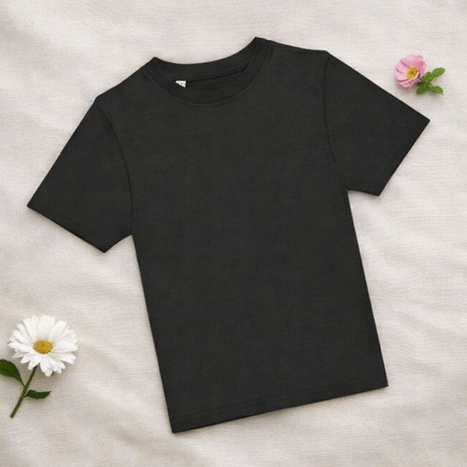 -Kids COTTON Tshirt- Black