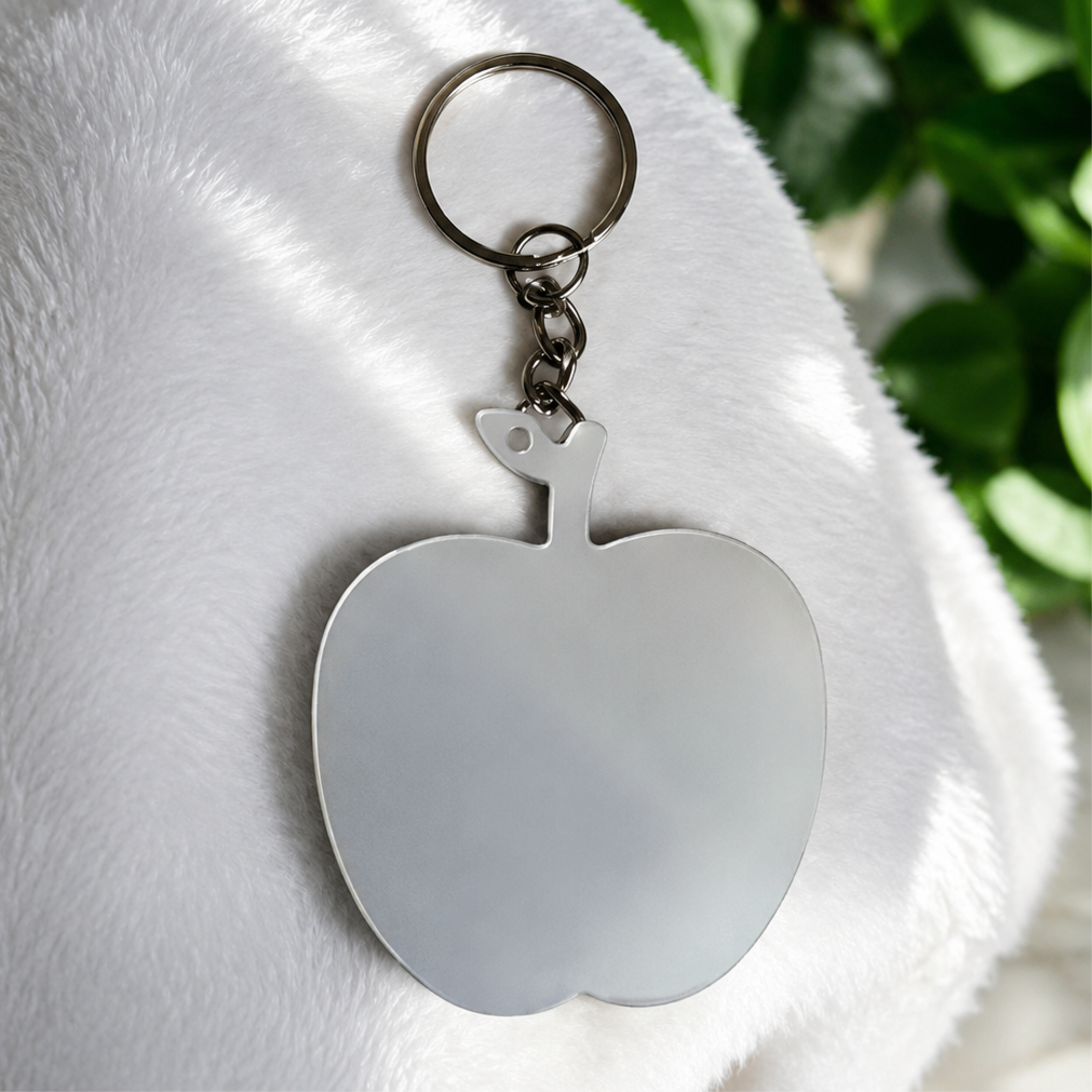 -Acrylic Apple Keyring