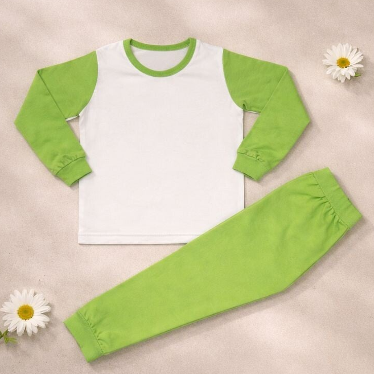 -Kids Green Pyjamas -LONG