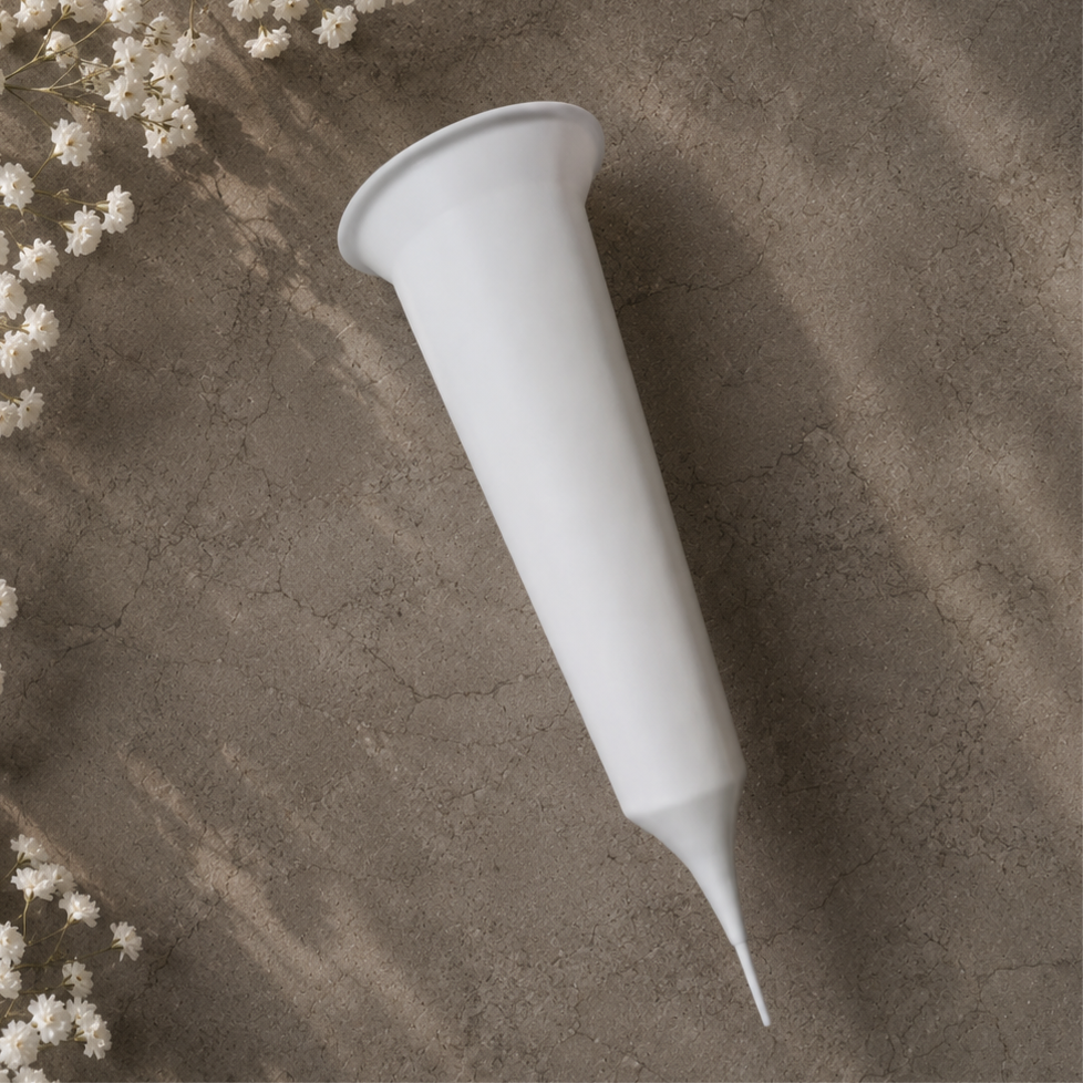 -Graveside Flower Holder - White