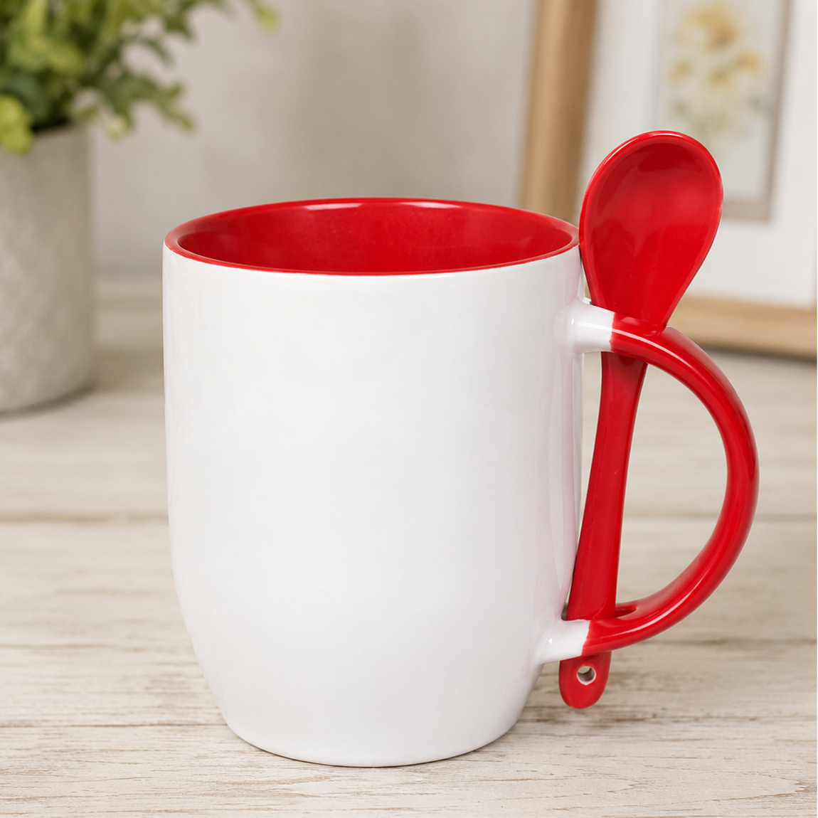 -Sublimation Mug with Spoon -Red