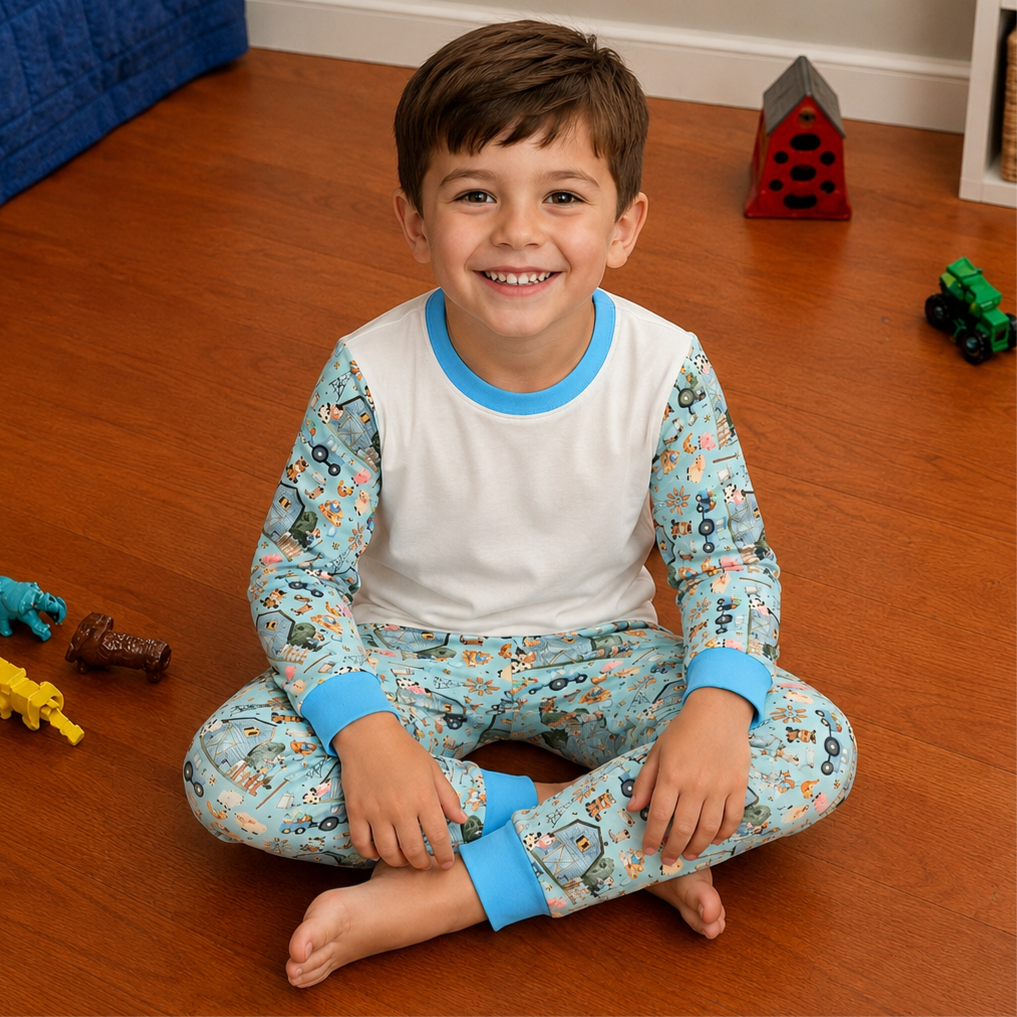 -Blue Farm Pyjamas- LONG