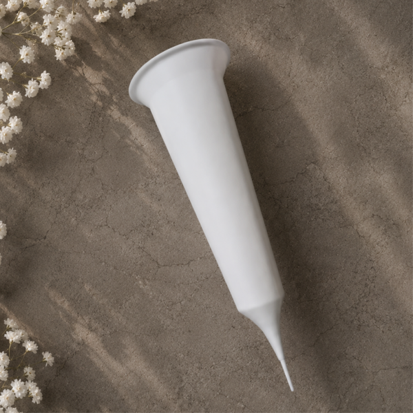 -Graveside Flower Holder - White