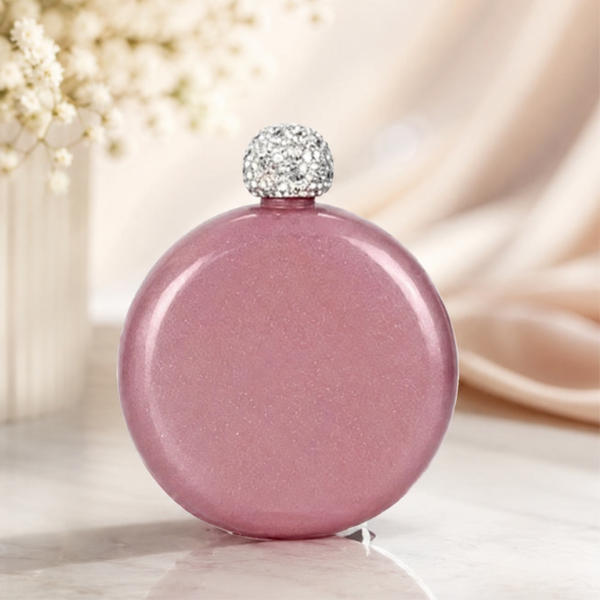 -Pink Hip Flask- 5oz