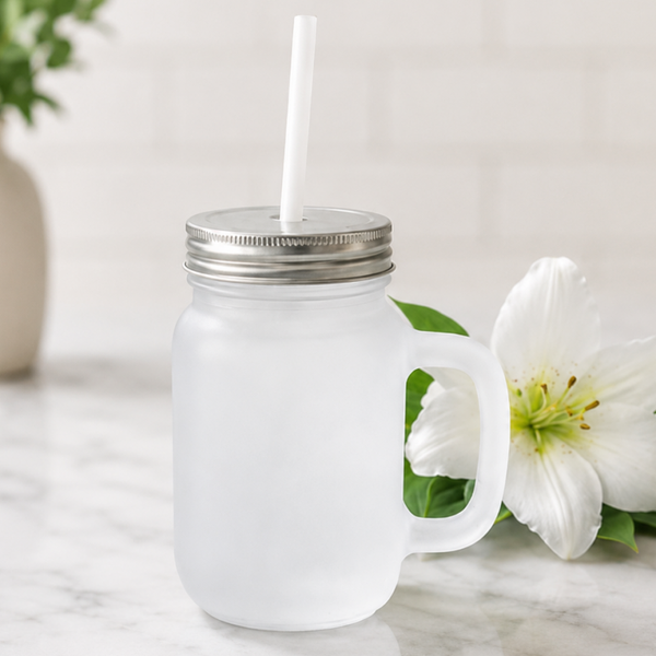 -Frosted Sublimation Mason Jar - 350ml